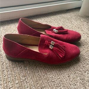 Franco Sarto Red Flats with Tassels